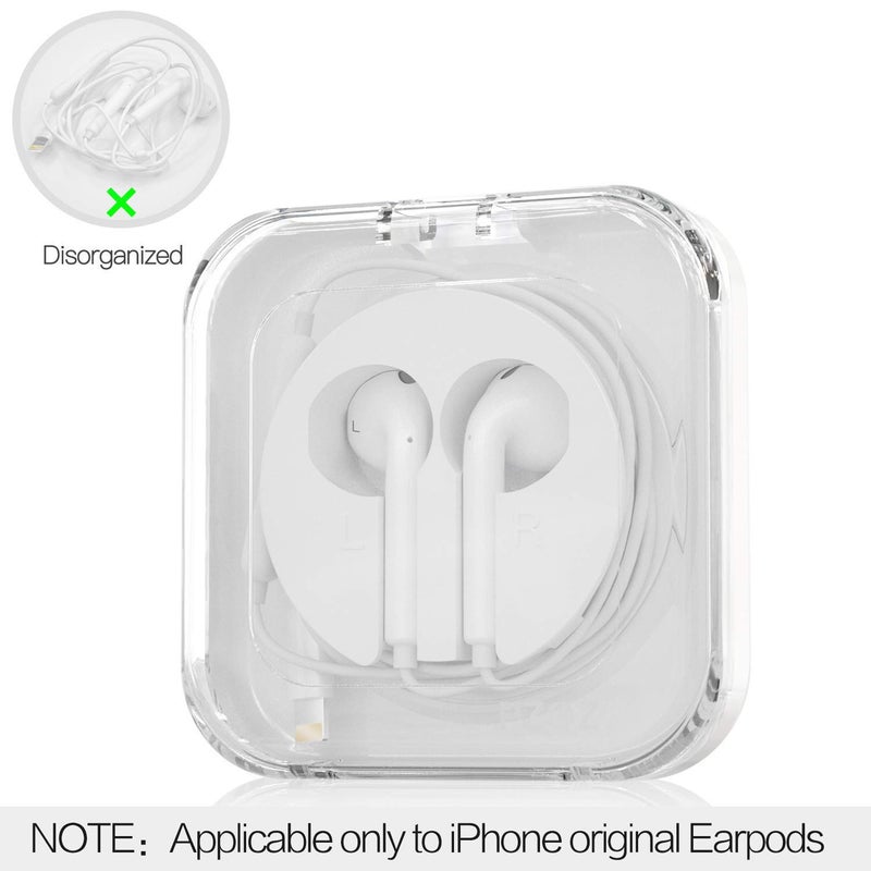 Pzoz حافظة سماعات الأذن pzoz متوافقة مع Apple iPhone/iPad/iPods EarPods، غلاف منظم لسماعات الأذن، حامل سلكي، لفة تخزين صغيرة لإدارة الكابلات (سماعات الأذن) - Image 2